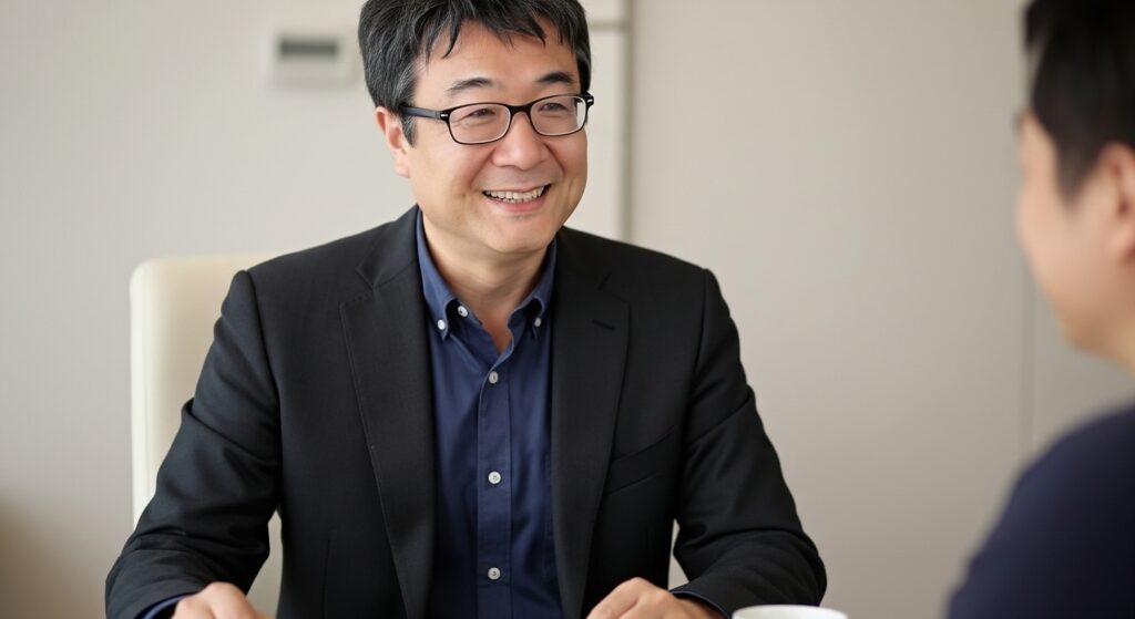 株式会社朝焼け 代表取締役 小泉賢貴の笑顔の写真