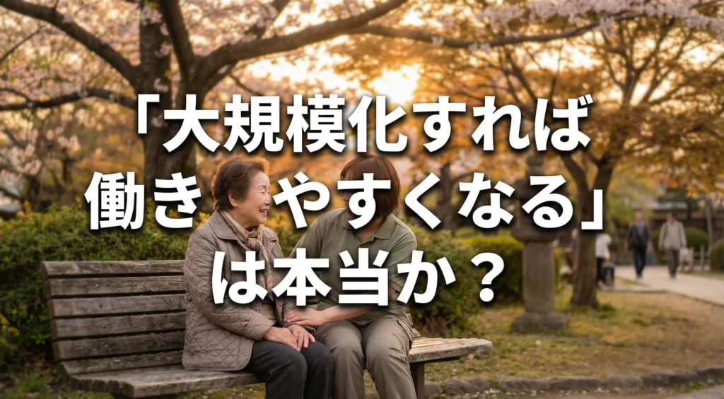 介護業界の協働化・大規模化ガイドラインに対する朝焼けの視点、働きやすさは規模ではなく設計思想で決まる