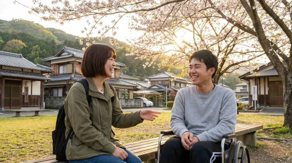 大学生のガイドヘルパーバイトで得られるやりがい、利用者様の笑顔と一緒に楽しむ介護の風景