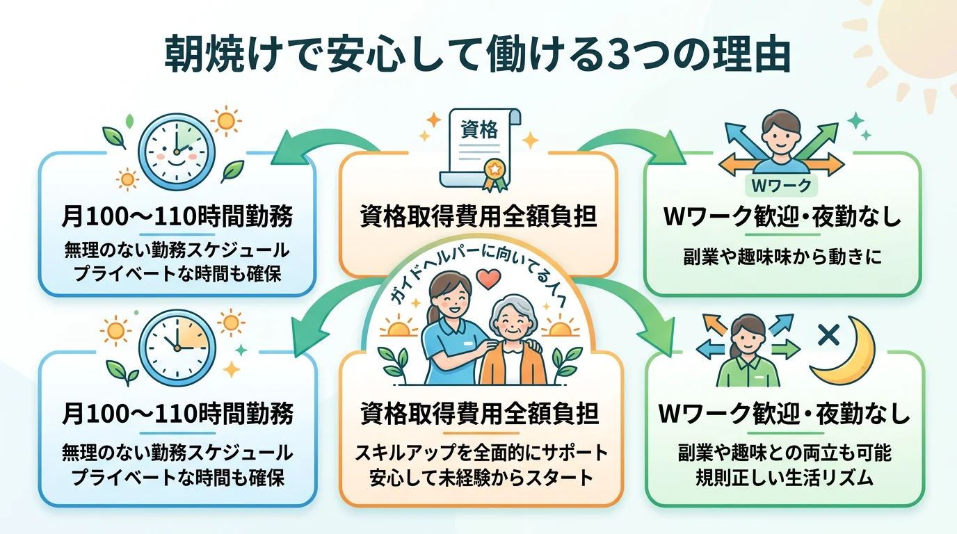 ガイドヘルパーの向き不向きに関するよくある質問と回答の補足図解
