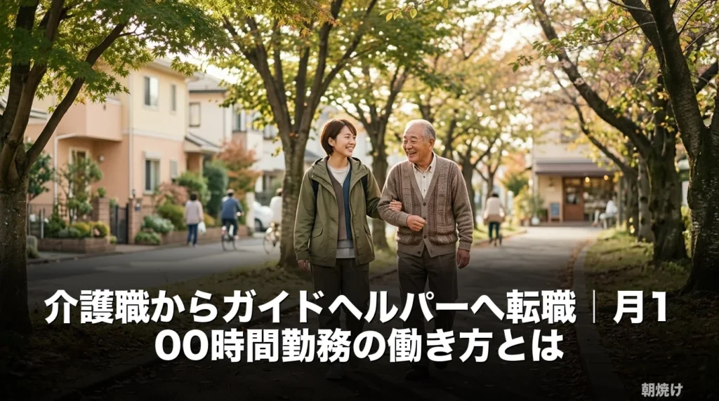 介護職からガイドヘルパーへ転職｜月100時間勤務の働き方とはのアイキャッチ画像